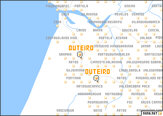 map of Outeiro