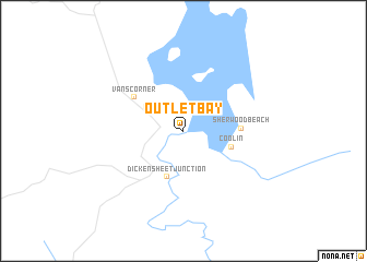 map of Outlet Bay