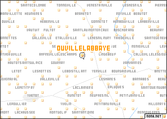 map of Ouville-lʼAbbaye