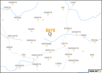 map of Ouyé