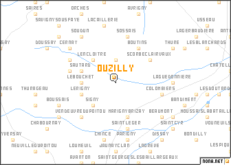 map of Ouzilly