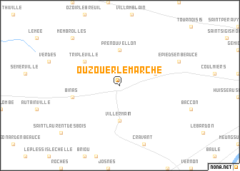 map of Ouzouer-le-Marché