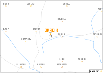 map of Ovacık