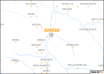 map of Ovando