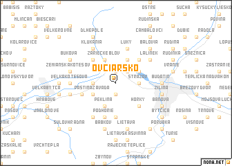 map of Ovčiarsko