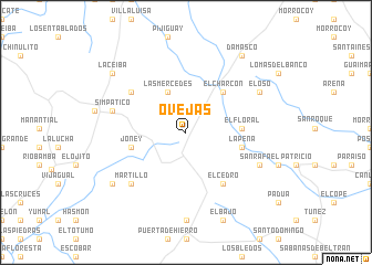 map of Ovejas