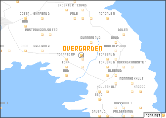 map of Övergården