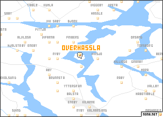 map of Överhassla