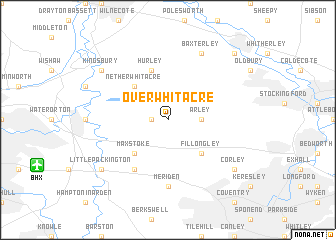 map of Over Whitacre