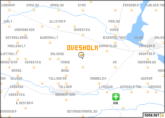 map of Ovesholm