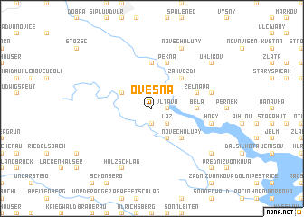 map of Ovesná