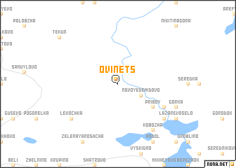 map of Ovinets