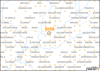 map of Óvoa