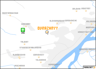 map of Ovrazhnyy