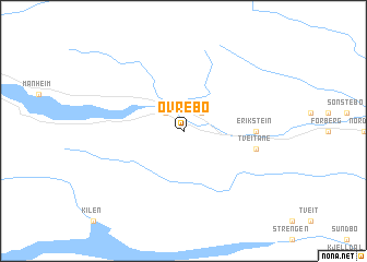 map of Øvrebø