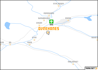 map of Øvre Hånes