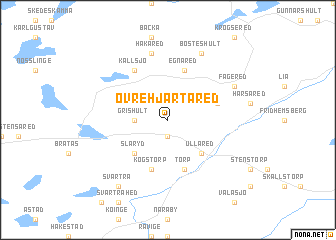 map of Övre Hjärtared