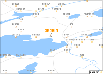 map of Ovrein