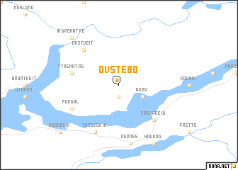 map of Øvstebø