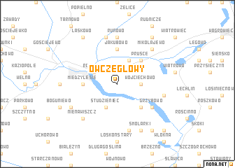 map of Owcze Głowy