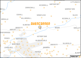 map of Owen Corner