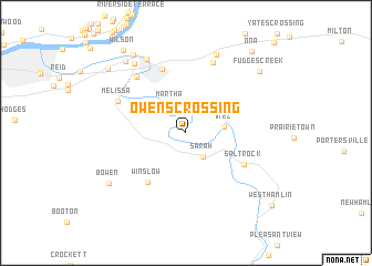 map of Owens Crossing