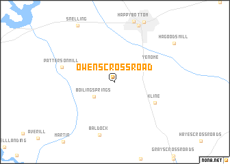 map of Owens Crossroad