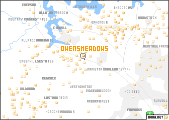 map of Owens Meadows