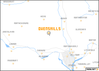 map of Owens Mills