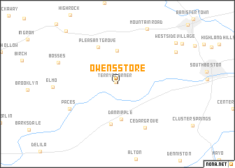 map of Owens Store