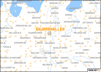 map of Owjā Maḩalleh