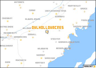 map of Owl Hollow Acres