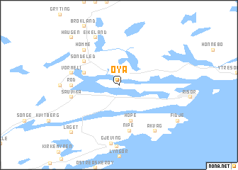 map of Øya