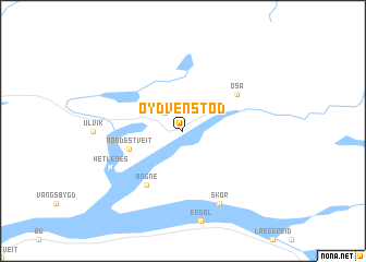 map of Øydvenstod