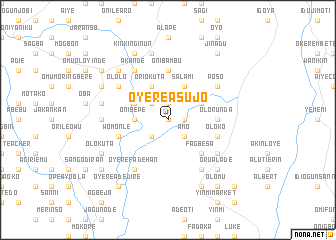 map of Oyere Asujo