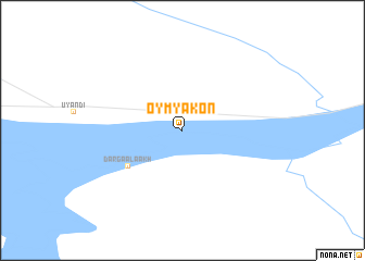 map of Oymyakon