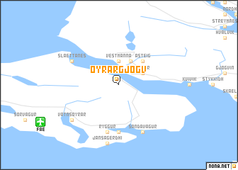 map of Oyrargjógv