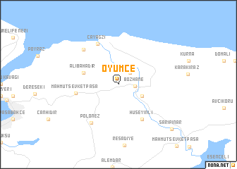 map of Öyümce