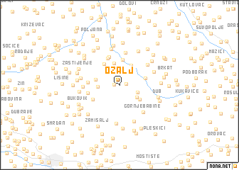 map of Ožalj