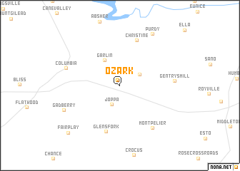 map of Ozark