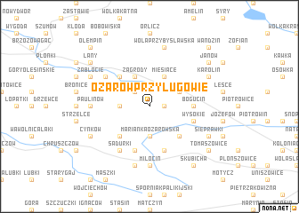 map of Ożarów przy Ługowie