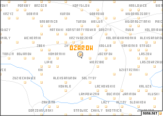 map of Ożarów