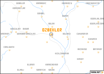 map of Özbekler