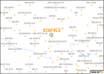 map of Ózdfalu