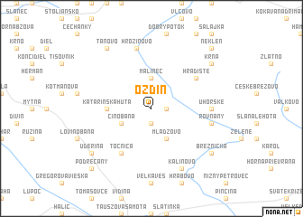 map of Ozdín