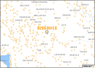 map of Ožegovice