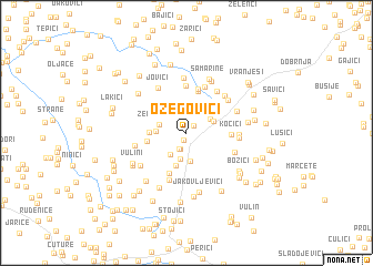 map of Ožegovići