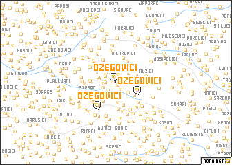 map of Ožegovići