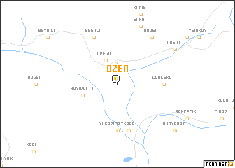 map of Özen