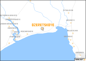 map of Ozeretskoye